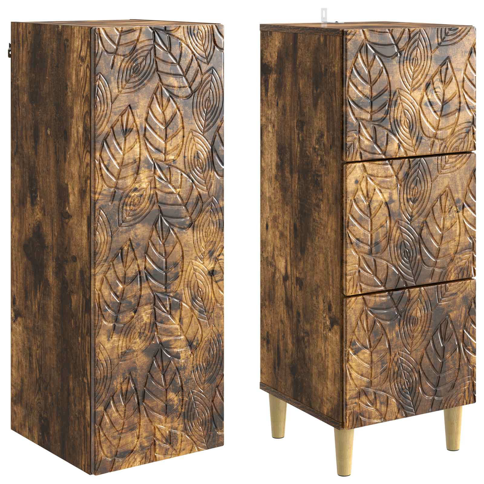 Schrankset 2 pcs Geräucherte Eiche 33 x 34,5 x 90 cm