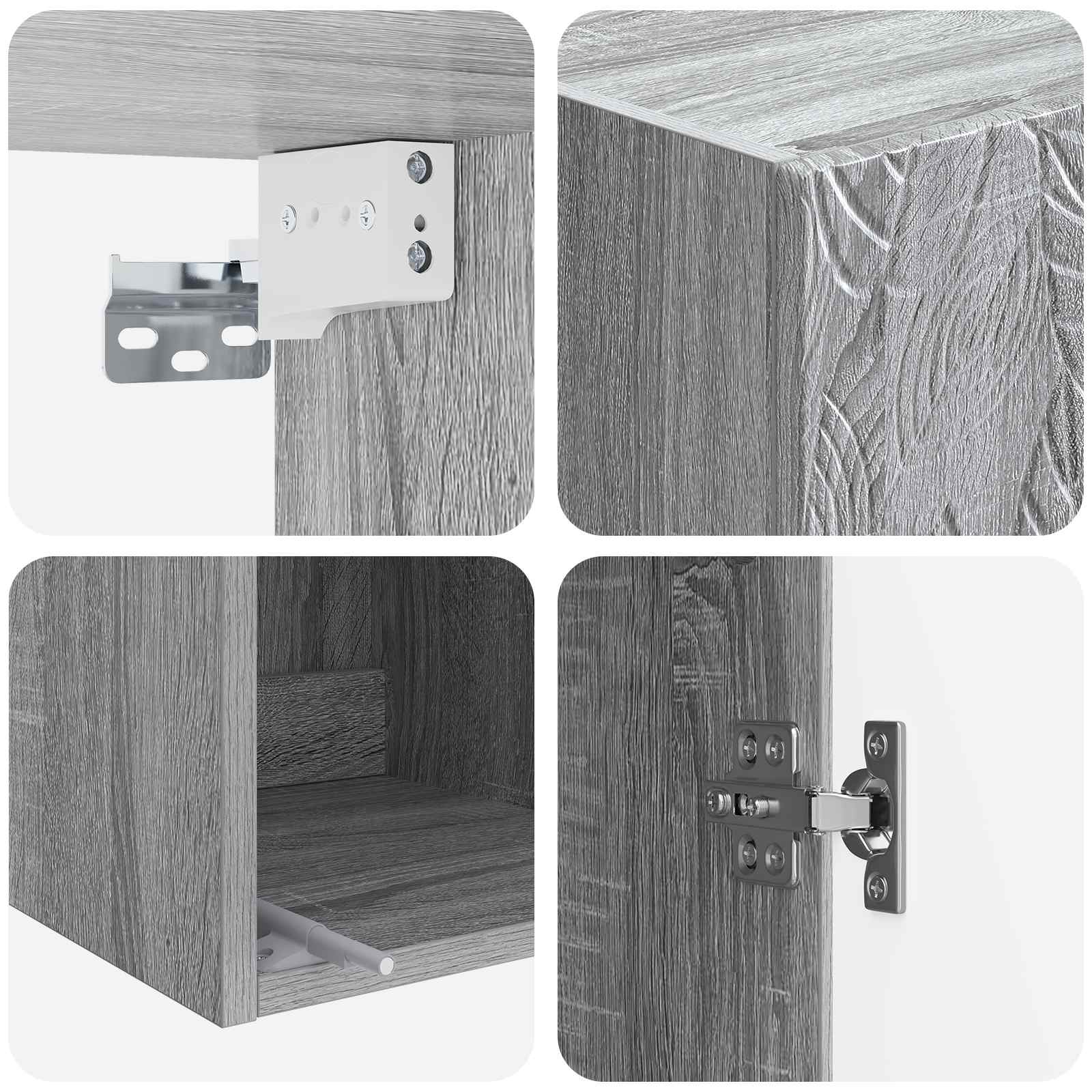 Schrankset 2 pcs Grau Sonoma 33 x 34,5 x 90 cm Holzwerkstoff