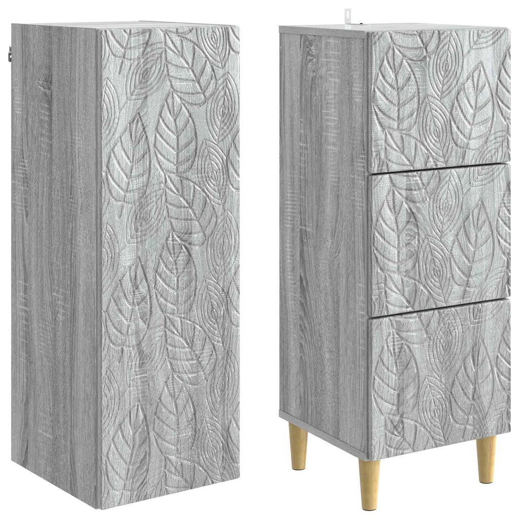 Schrankset 2 pcs Grau Sonoma 33 x 34,5 x 90 cm Holzwerkstoff