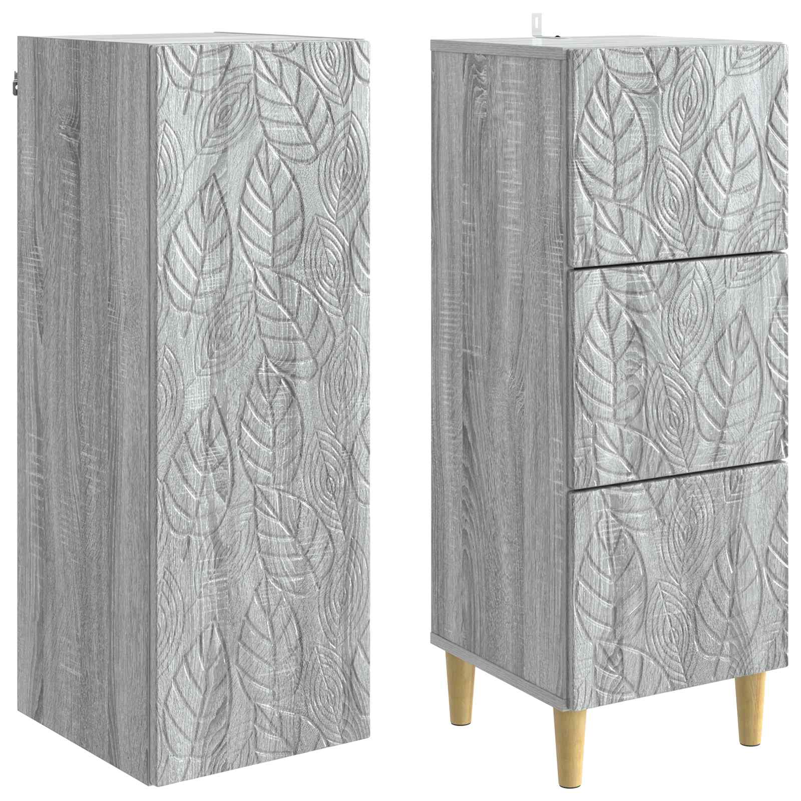 Schrankset 2 pcs Grau Sonoma 33 x 34,5 x 90 cm Holzwerkstoff