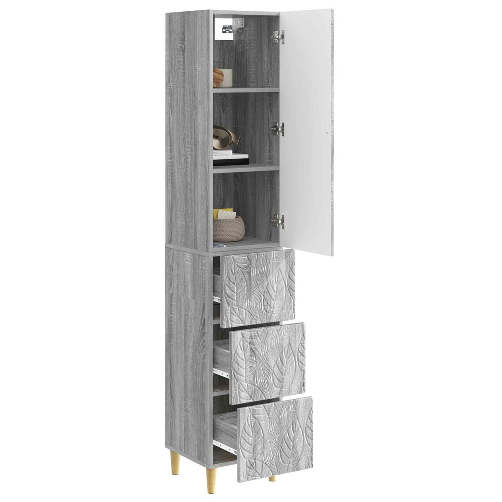 Schrankset 2 pcs Grau Sonoma 33 x 34,5 x 90 cm Holzwerkstoff