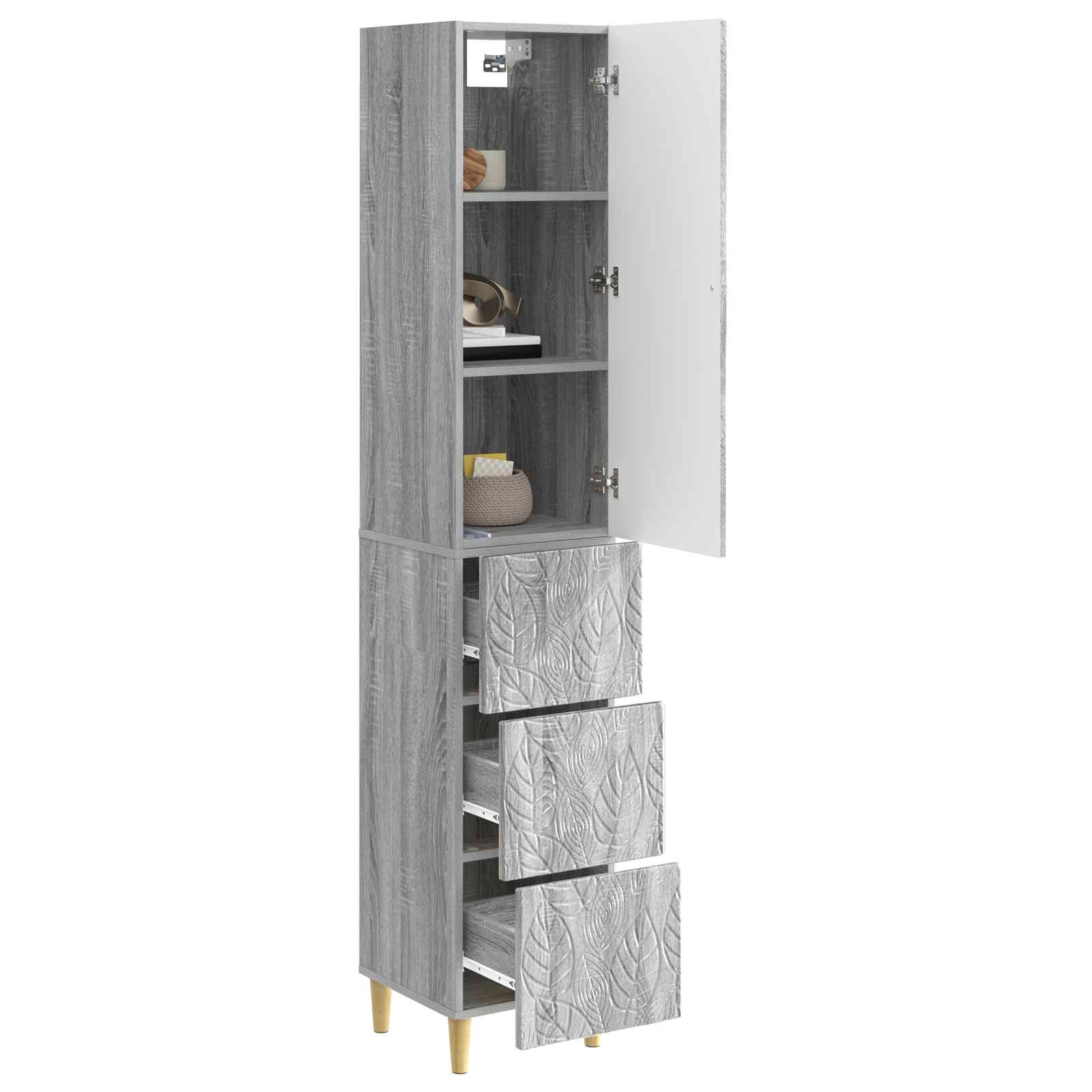 Schrankset 2 pcs Grau Sonoma 33 x 34,5 x 90 cm Holzwerkstoff