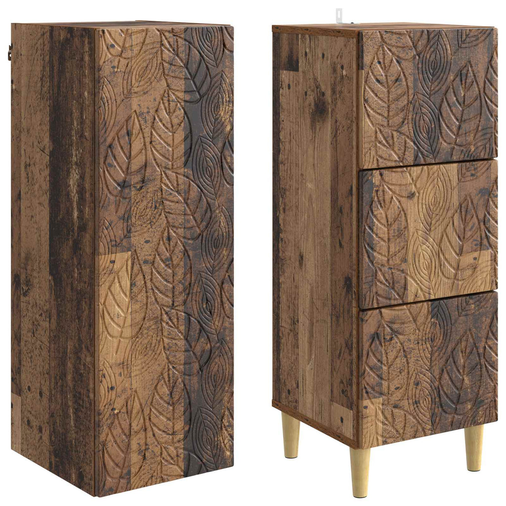 Schrankset 2 pcs Altholz 33 x 34,5 x 90 cm Holzwerkstoff