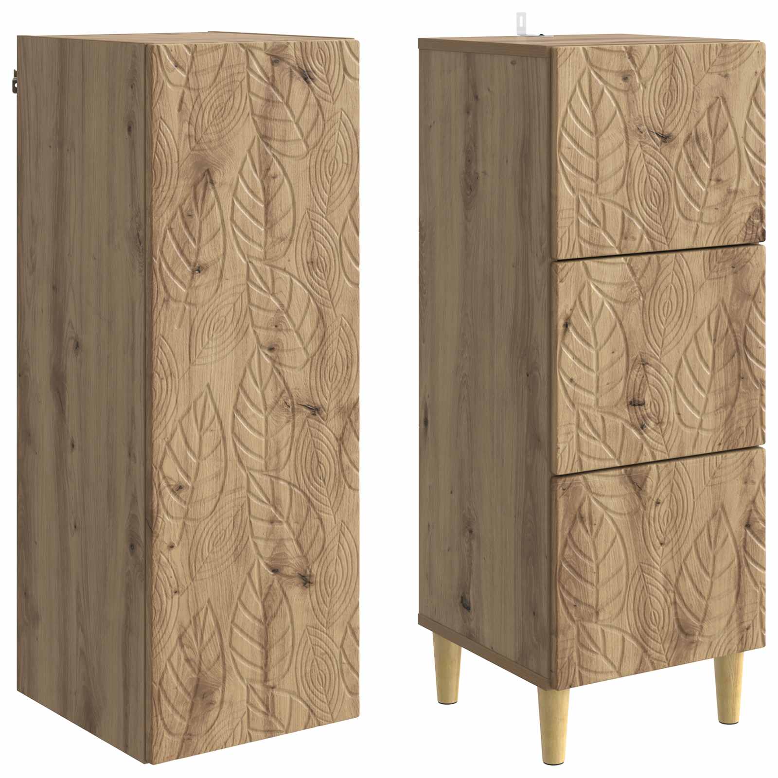 Schrankset 2 pcs Artisan-Eiche 33 x 34,5 x 90 cm Holzwerkstoff