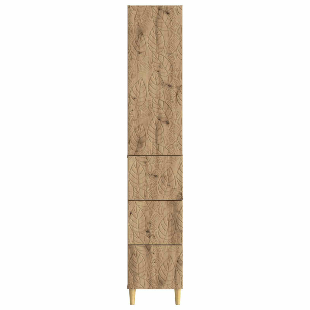 Schrankset 2 pcs Artisan-Eiche 33 x 34,5 x 90 cm Holzwerkstoff