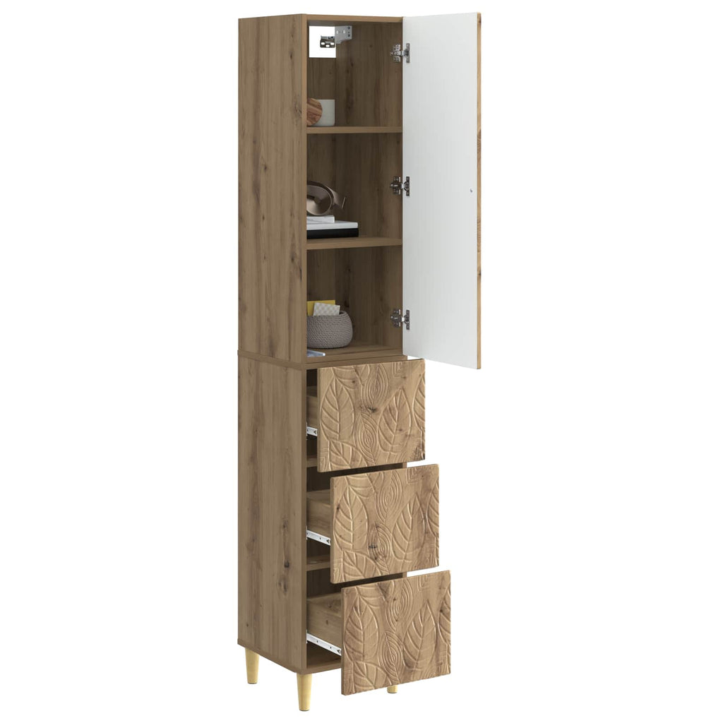 Schrankset 2 pcs Artisan-Eiche 33 x 34,5 x 90 cm Holzwerkstoff