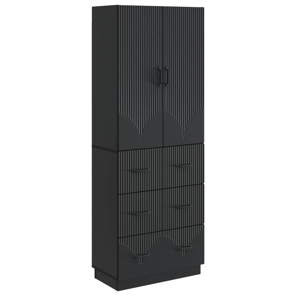 Schrankset 2 pcs Schwarz 66 x 34,5 x 87 cm Holzwerkstoff