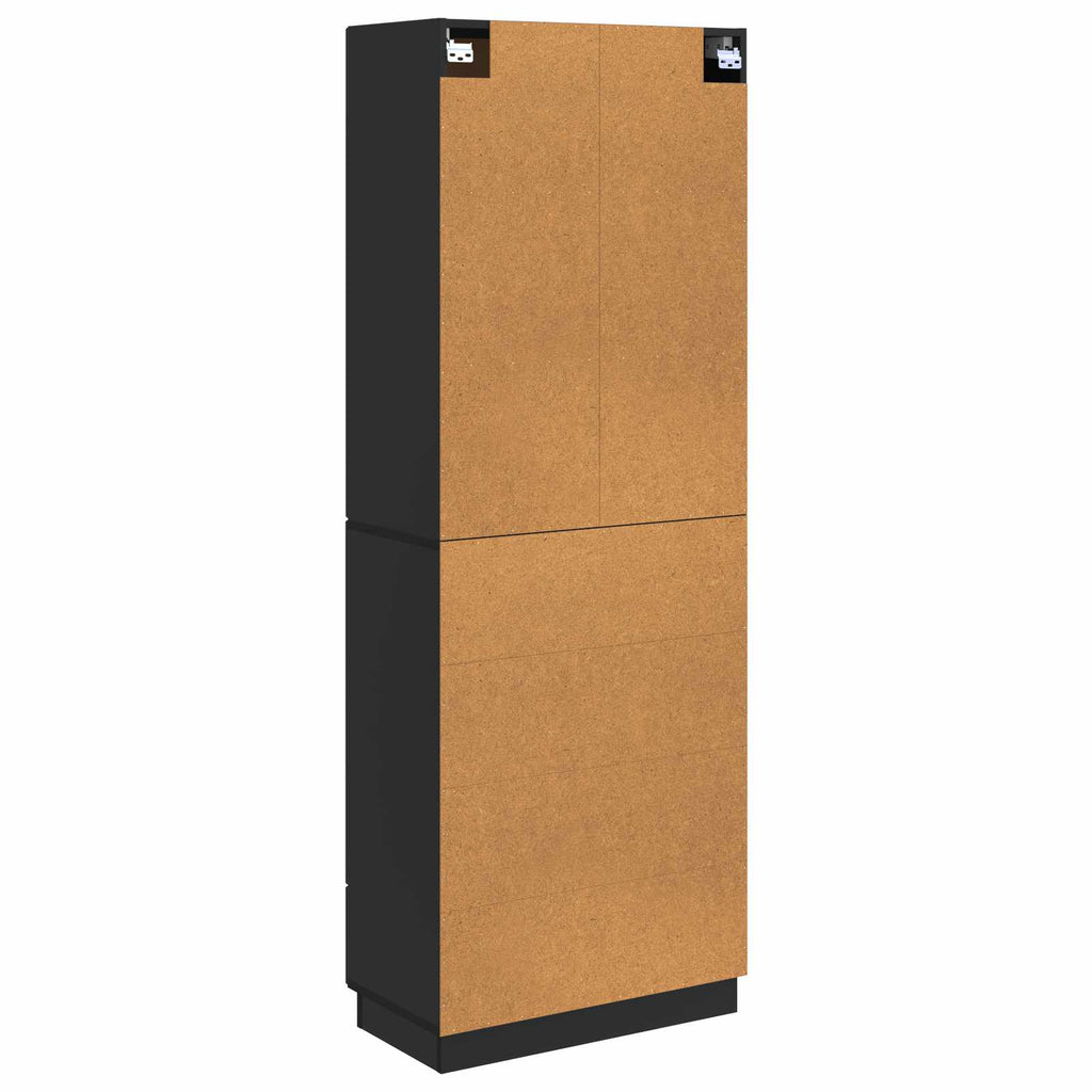 Schrankset 2 pcs Schwarz 66 x 34,5 x 87 cm Holzwerkstoff
