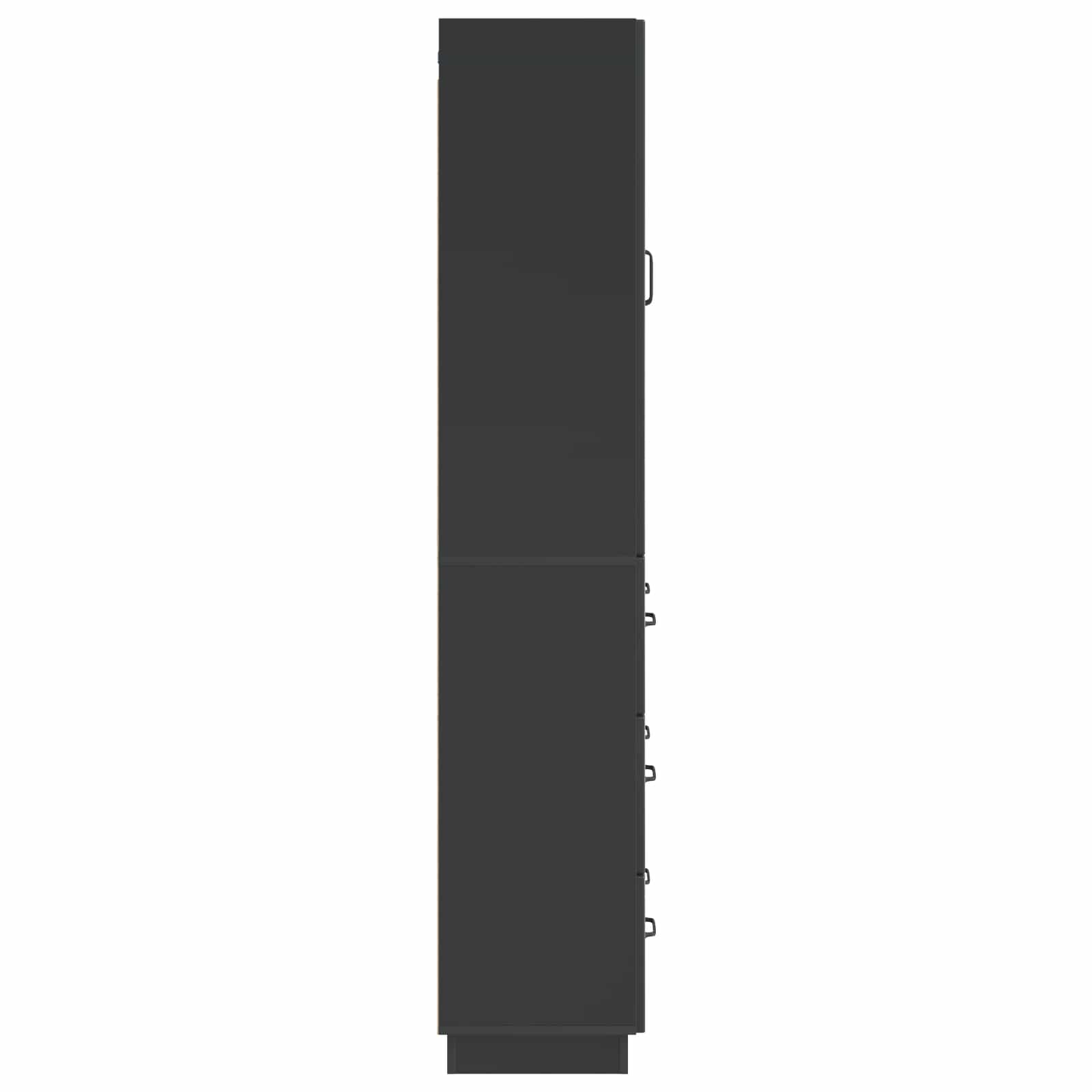 Schrankset 2 pcs Schwarz 66 x 34,5 x 87 cm Holzwerkstoff