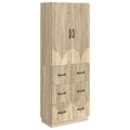 Schrankset 2 pcs Sonoma-Eiche 66 x 34,5 x 87 cm Holzwerkstoff