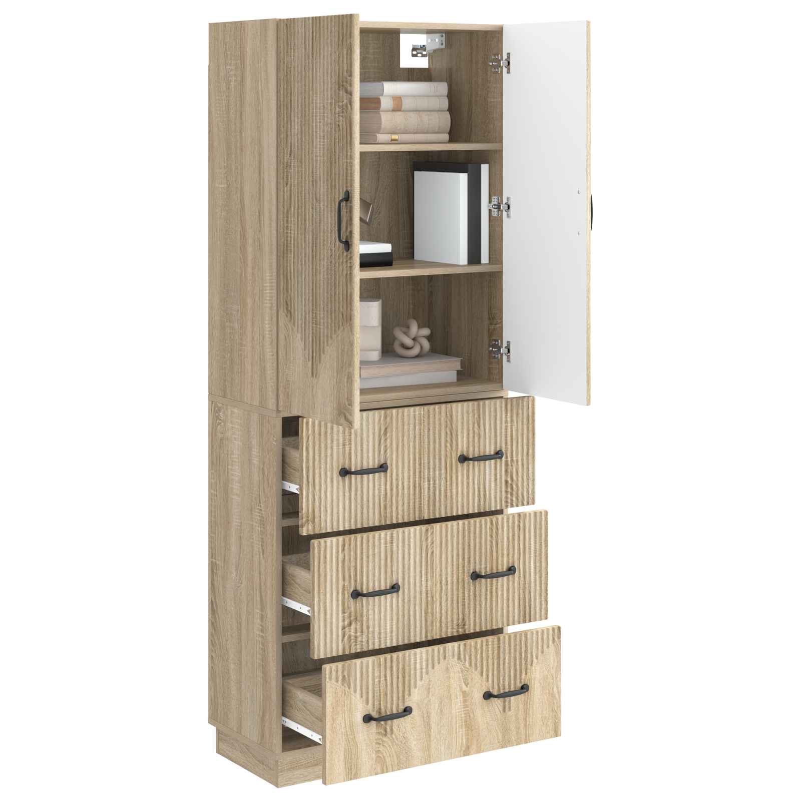 Schrankset 2 pcs Sonoma-Eiche 66 x 34,5 x 87 cm Holzwerkstoff