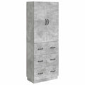 Schrankset 2 pcs Betongrau 66 x 34,5 x 87 cm Holzwerkstoff