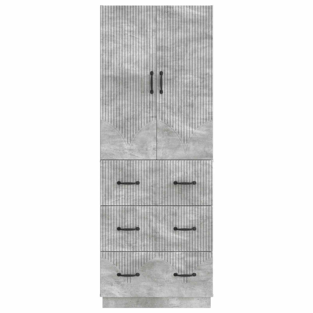 Schrankset 2 pcs Betongrau 66 x 34,5 x 87 cm Holzwerkstoff
