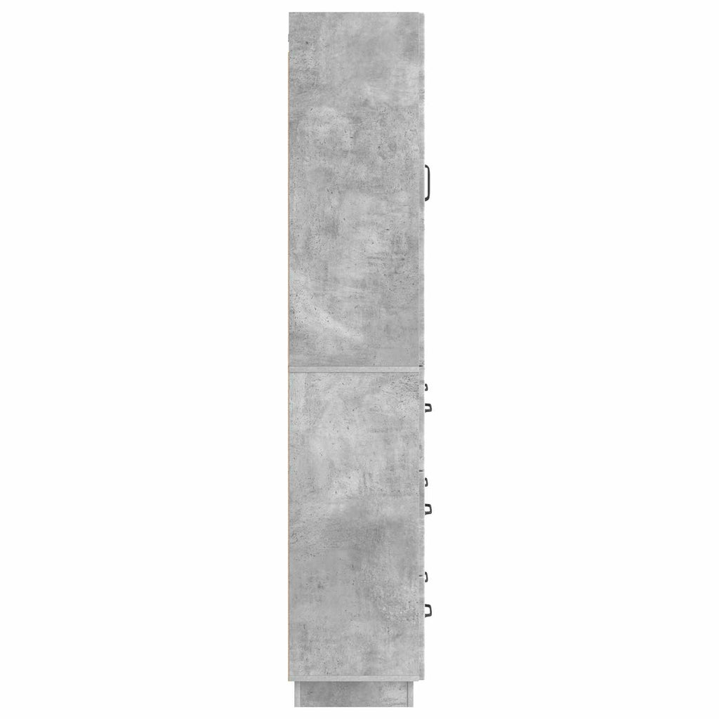 Schrankset 2 pcs Betongrau 66 x 34,5 x 87 cm Holzwerkstoff