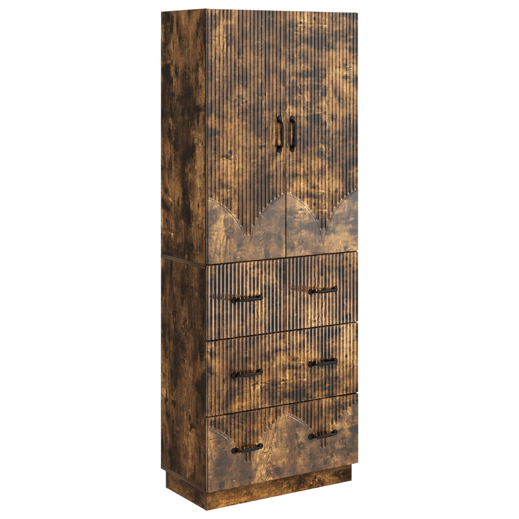 Schrankset 2 pcs Geräucherte Eiche 66 x 34,5 x 87 cm