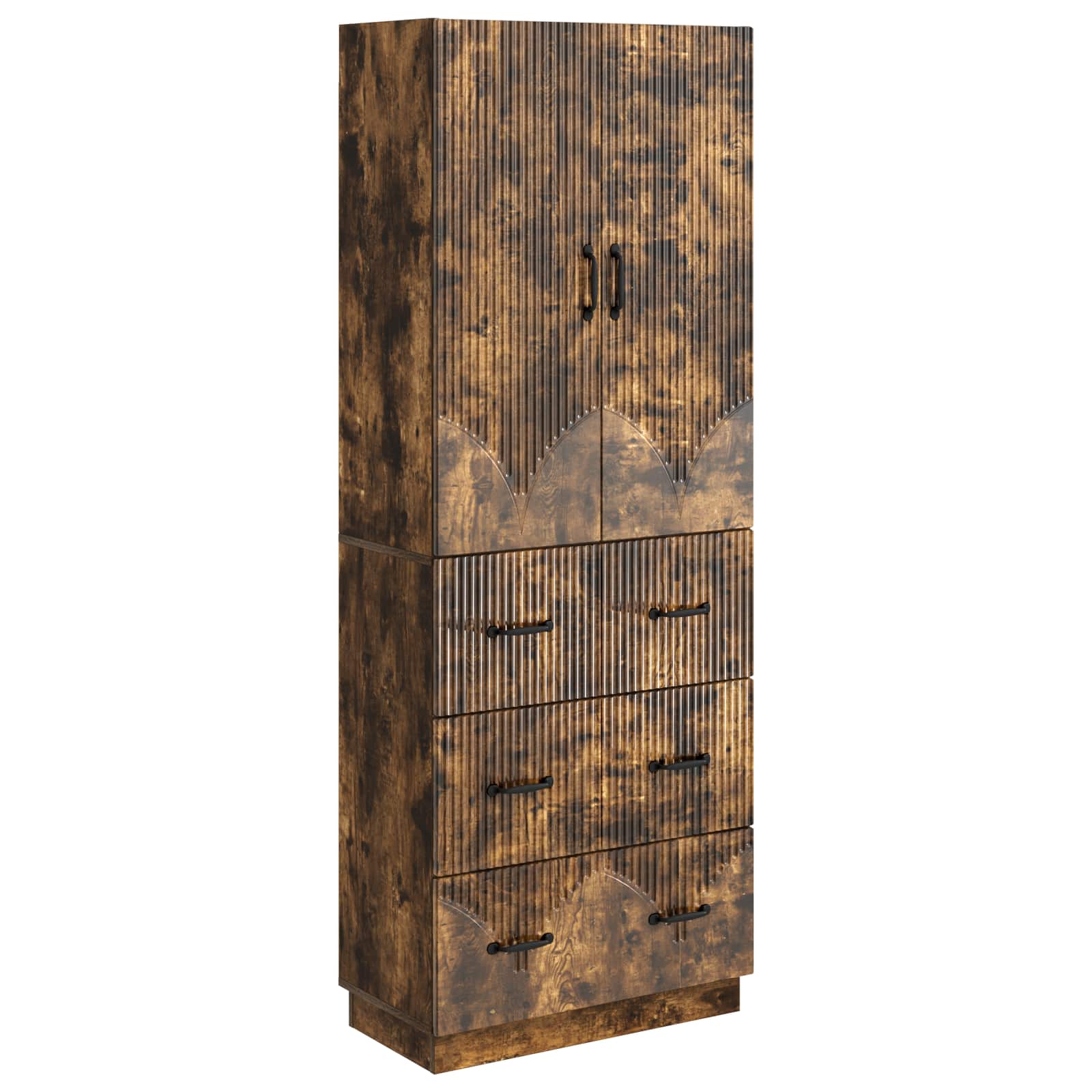Schrankset 2 pcs Geräucherte Eiche 66 x 34,5 x 87 cm