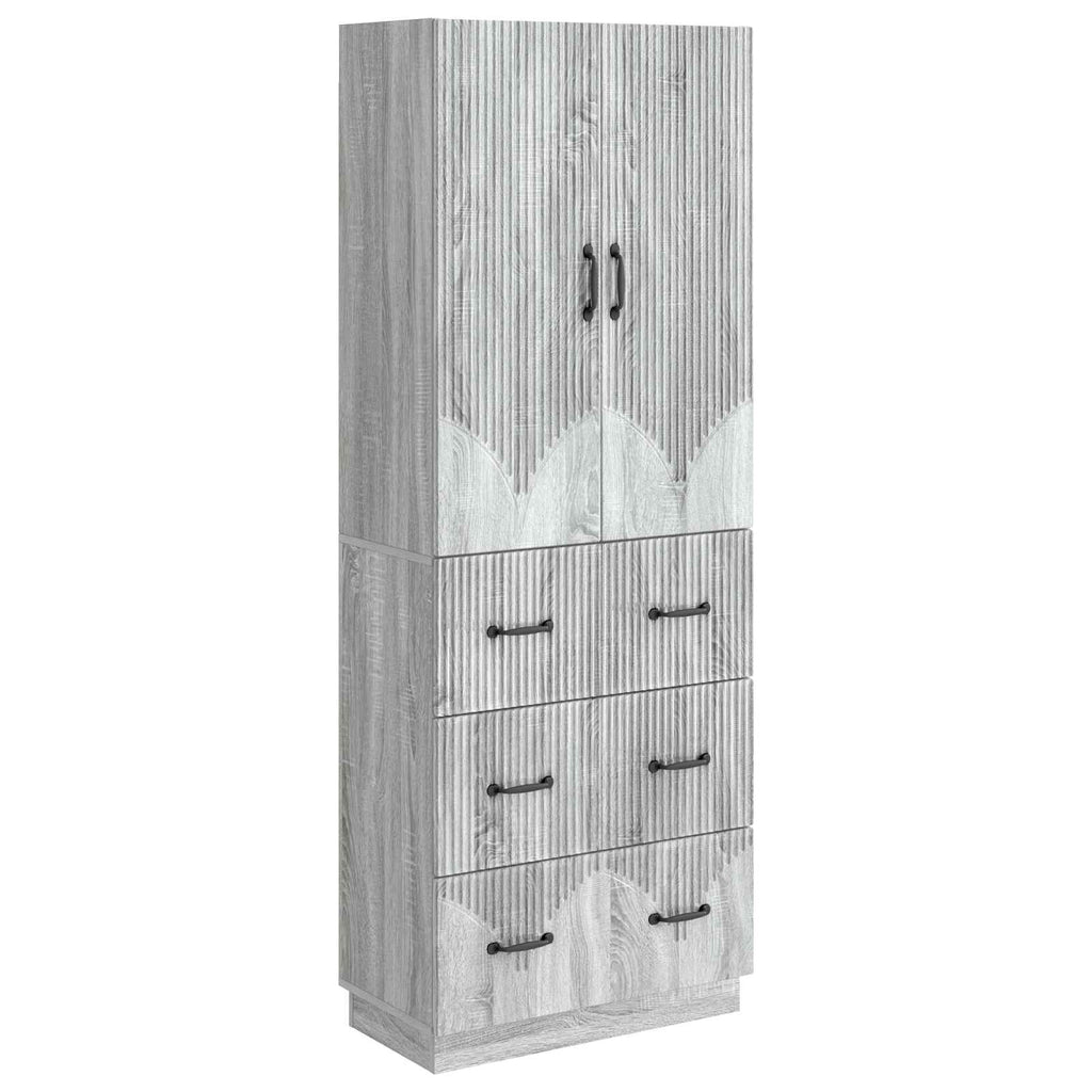 Schrankset 2 pcs Grau Sonoma 66 x 34,5 x 87 cm Holzwerkstoff