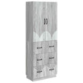 Schrankset 2 pcs Grau Sonoma 66 x 34,5 x 87 cm Holzwerkstoff