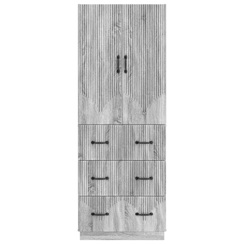 Schrankset 2 pcs Grau Sonoma 66 x 34,5 x 87 cm Holzwerkstoff
