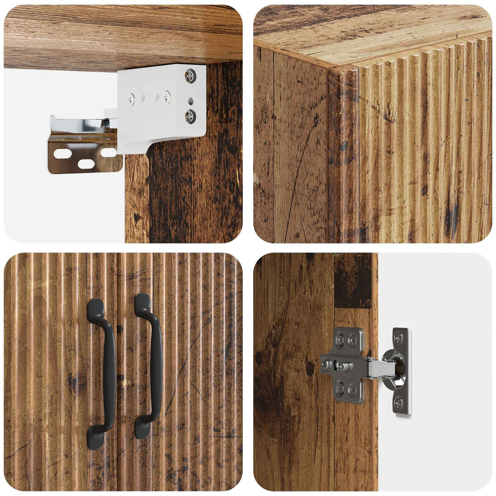 Schrankset 2 pcs Altholz 66 x 34,5 x 87 cm Holzwerkstoff