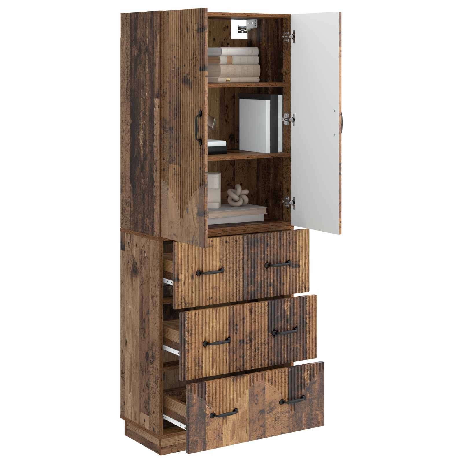 Schrankset 2 pcs Altholz 66 x 34,5 x 87 cm Holzwerkstoff