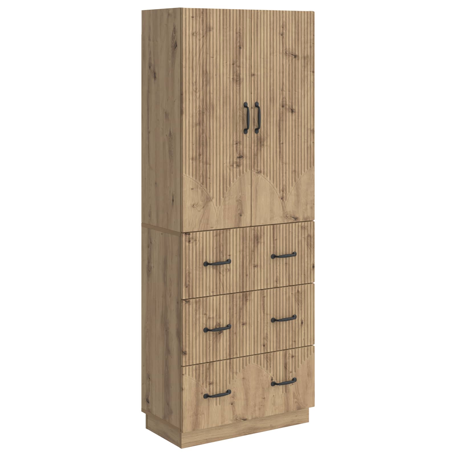 Schrankset 2 pcs Artisan-Eiche 66 x 34,5 x 87 cm Holzwerkstoff