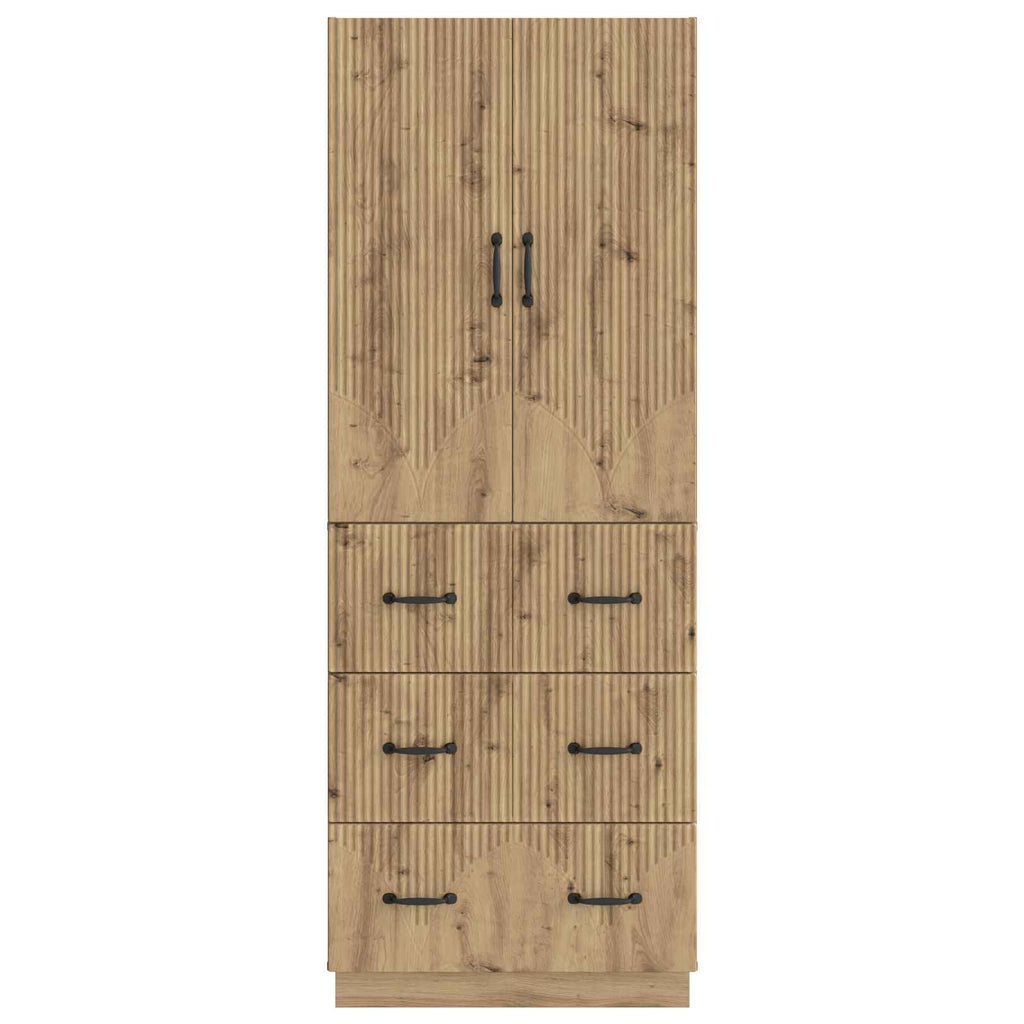 Schrankset 2 pcs Artisan-Eiche 66 x 34,5 x 87 cm Holzwerkstoff