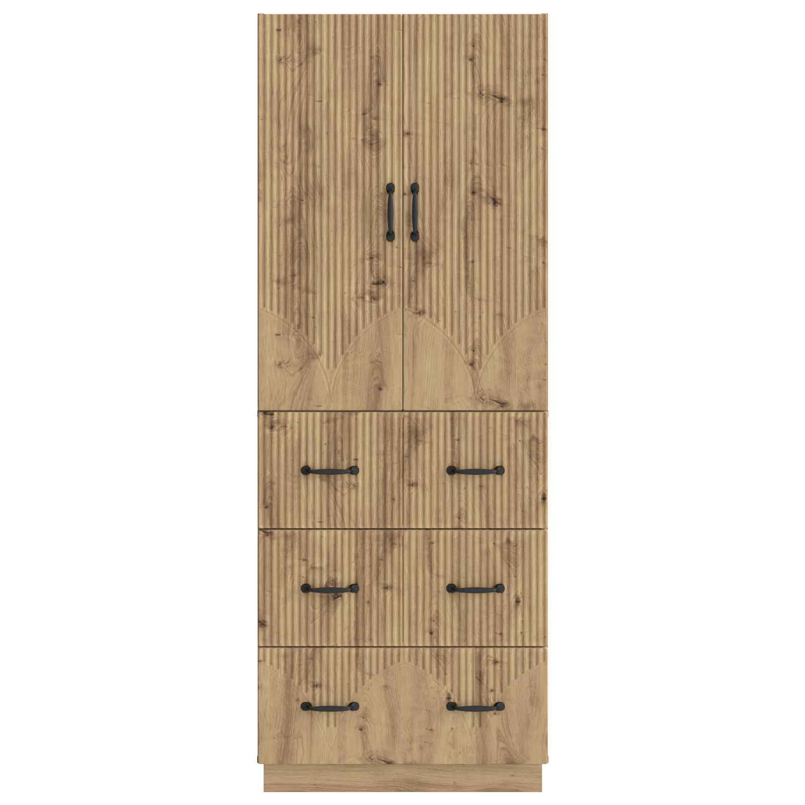 Schrankset 2 pcs Artisan-Eiche 66 x 34,5 x 87 cm Holzwerkstoff