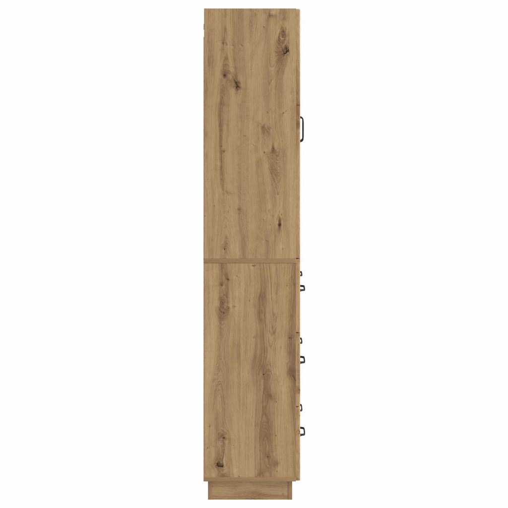 Schrankset 2 pcs Artisan-Eiche 66 x 34,5 x 87 cm Holzwerkstoff