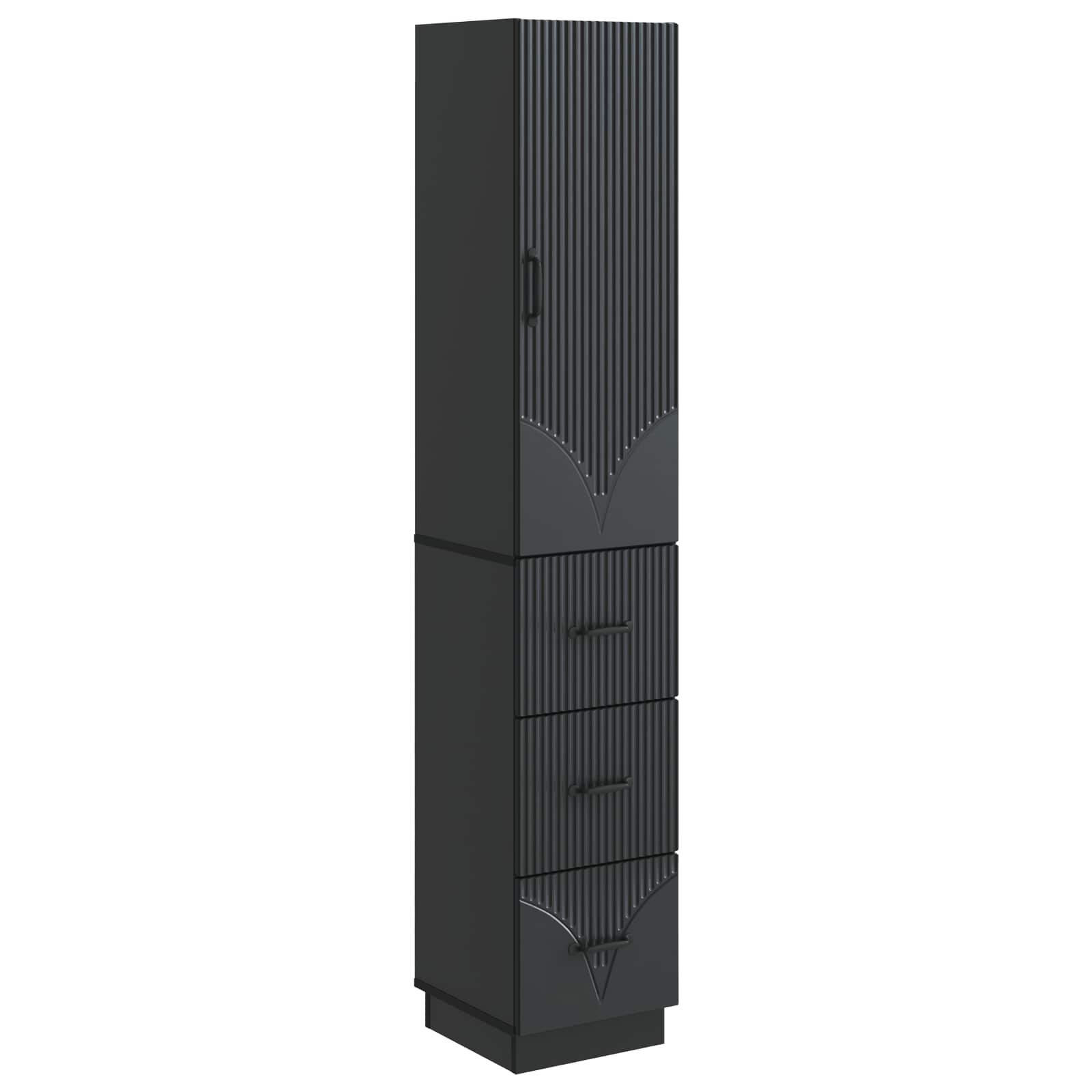 Schrankset 2 pcs Schwarz 33 x 34,5 x 87 cm Holzwerkstoff