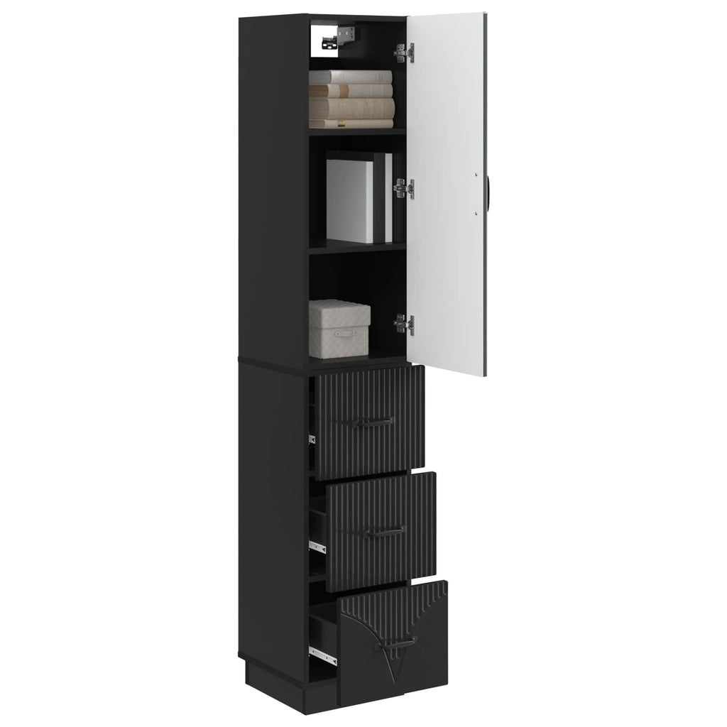 Schrankset 2 pcs Schwarz 33 x 34,5 x 87 cm Holzwerkstoff