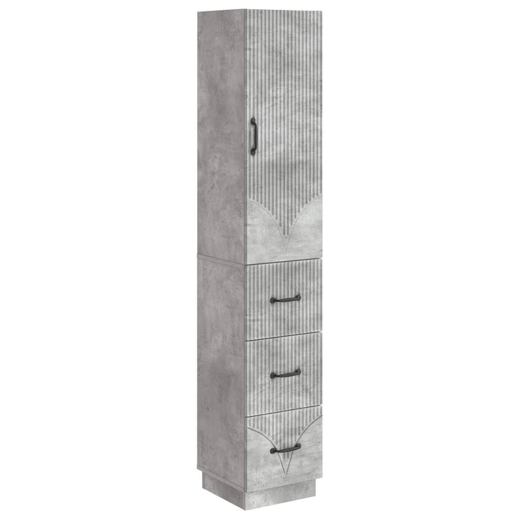 Schrankset 2 pcs Betongrau 33 x 34,5 x 87 cm Holzwerkstoff