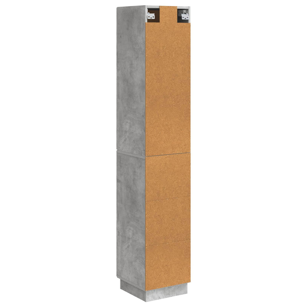 Schrankset 2 pcs Betongrau 33 x 34,5 x 87 cm Holzwerkstoff