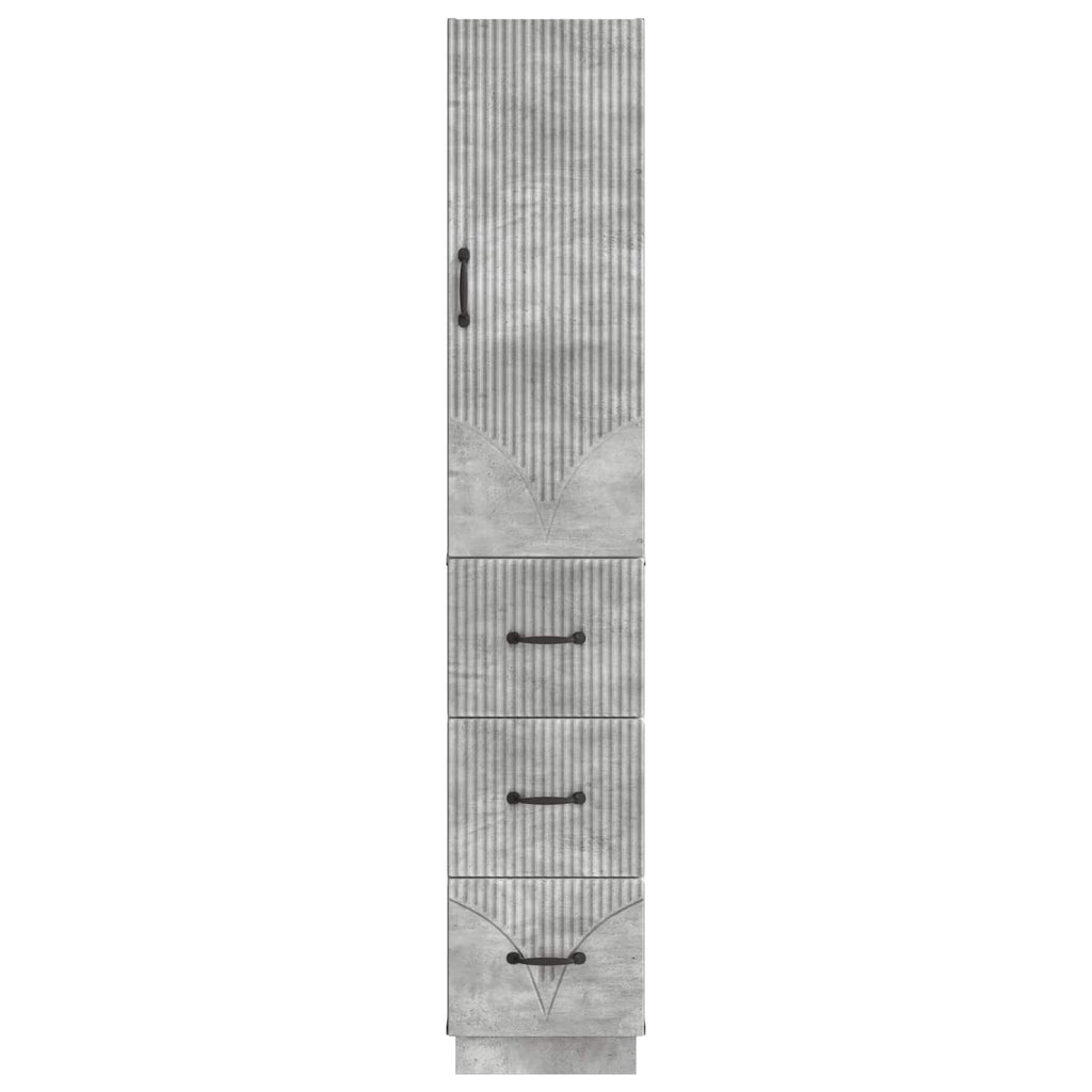 Schrankset 2 pcs Betongrau 33 x 34,5 x 87 cm Holzwerkstoff