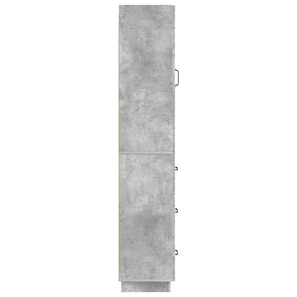 Schrankset 2 pcs Betongrau 33 x 34,5 x 87 cm Holzwerkstoff