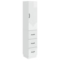 Schrankset 2 pcs Hochglanz Weiß 33 x 34,5 x 87 cm Holzwerkstoff