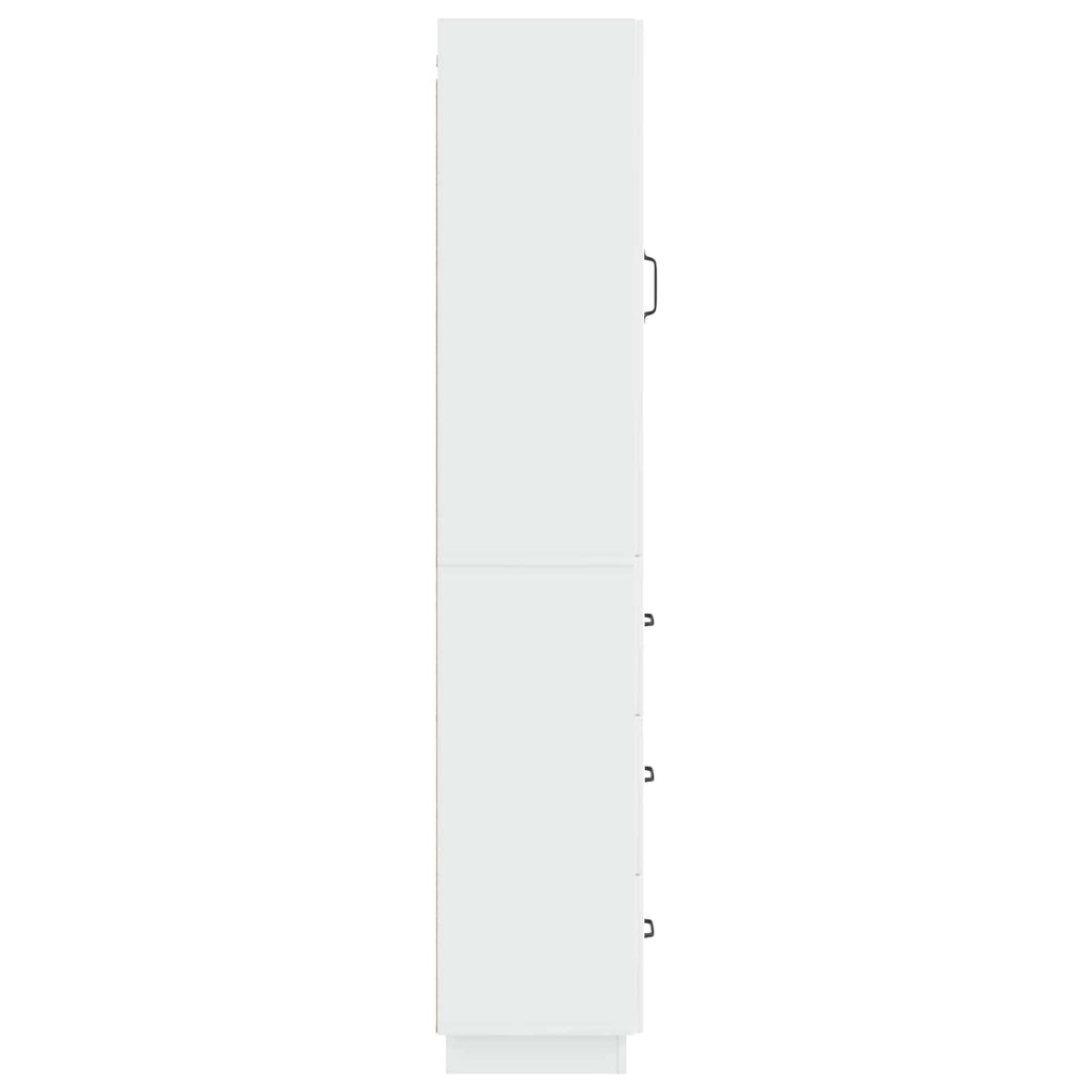 Schrankset 2 pcs Hochglanz Weiß 33 x 34,5 x 87 cm Holzwerkstoff