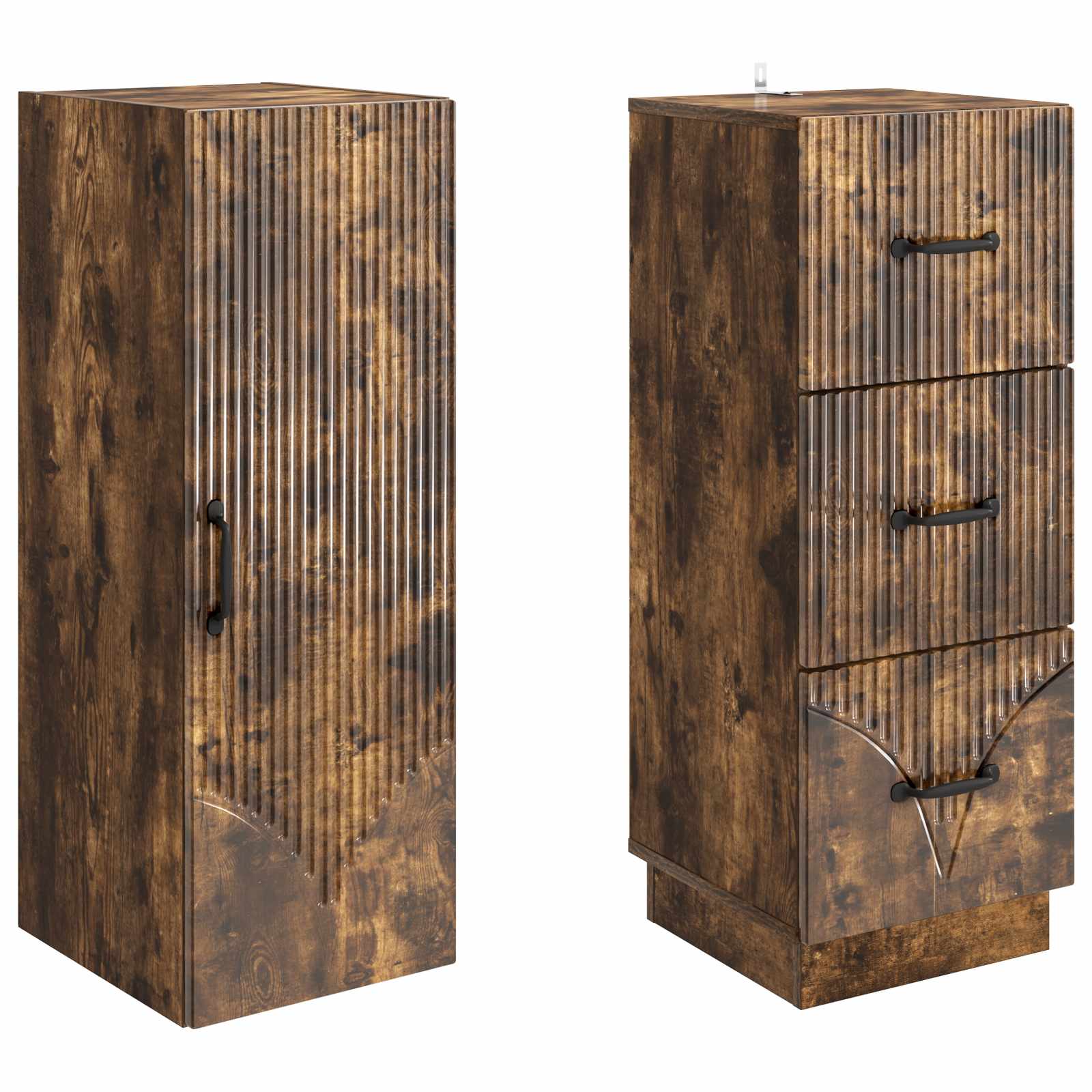 Schrankset 2 pcs Geräucherte Eiche 33 x 34,5 x 87 cm