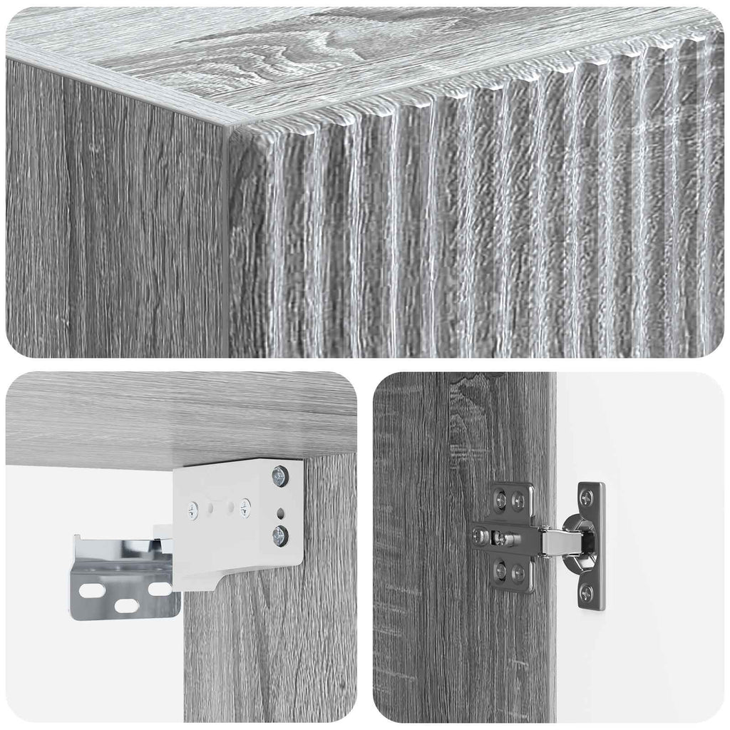 Schrankset 2 pcs Grau Sonoma 33 x 34,5 x 87 cm Holzwerkstoff