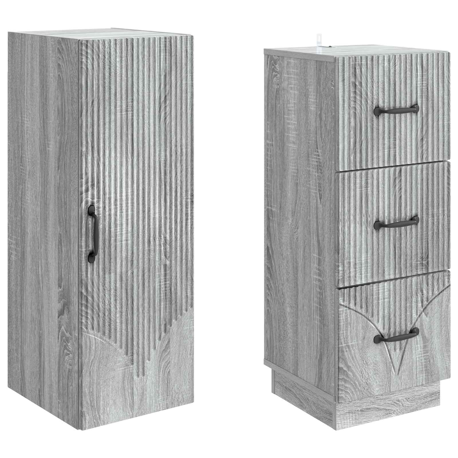 Schrankset 2 pcs Grau Sonoma 33 x 34,5 x 87 cm Holzwerkstoff