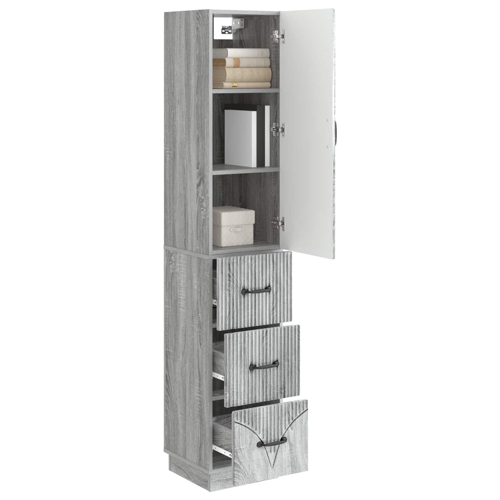 Schrankset 2 pcs Grau Sonoma 33 x 34,5 x 87 cm Holzwerkstoff