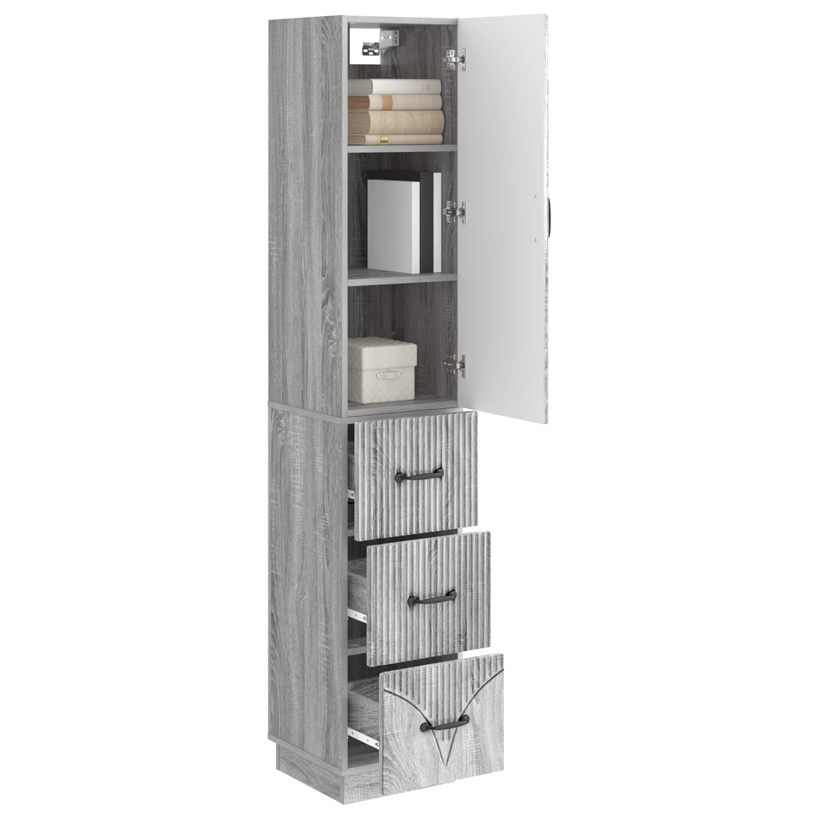 Schrankset 2 pcs Grau Sonoma 33 x 34,5 x 87 cm Holzwerkstoff