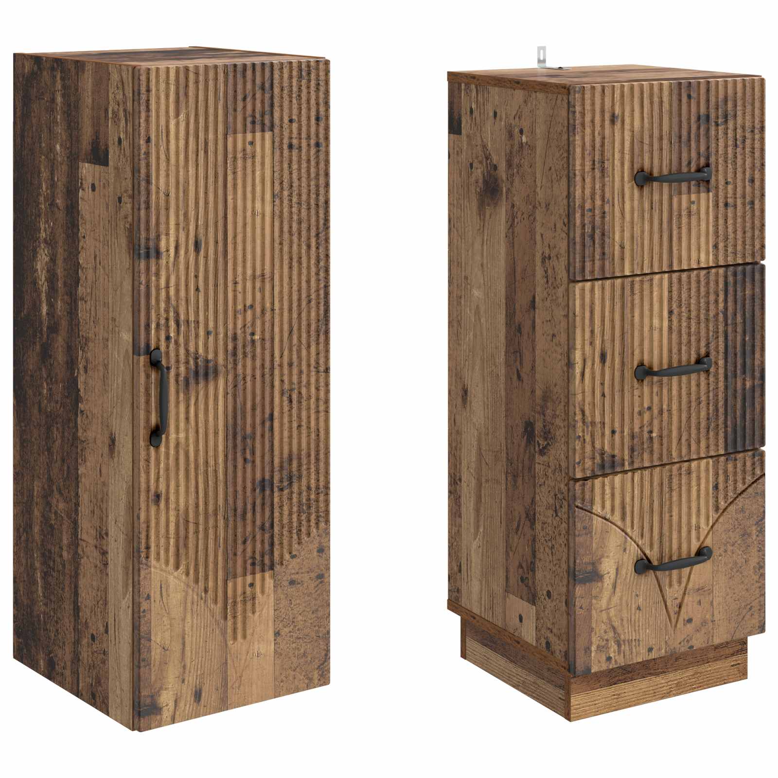 Schrankset 2 pcs Altholz 33 x 34,5 x 87 cm Holzwerkstoff