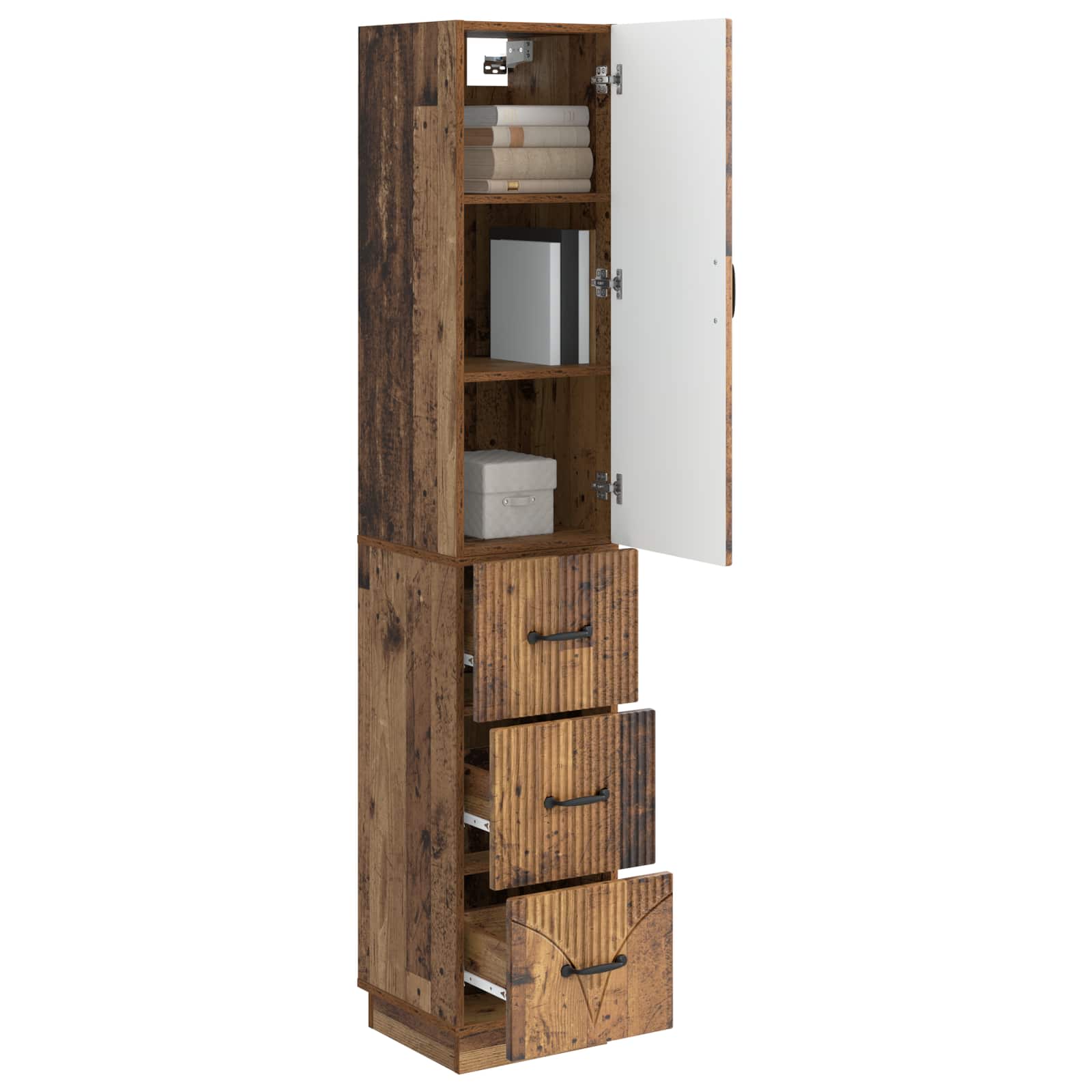 Schrankset 2 pcs Altholz 33 x 34,5 x 87 cm Holzwerkstoff