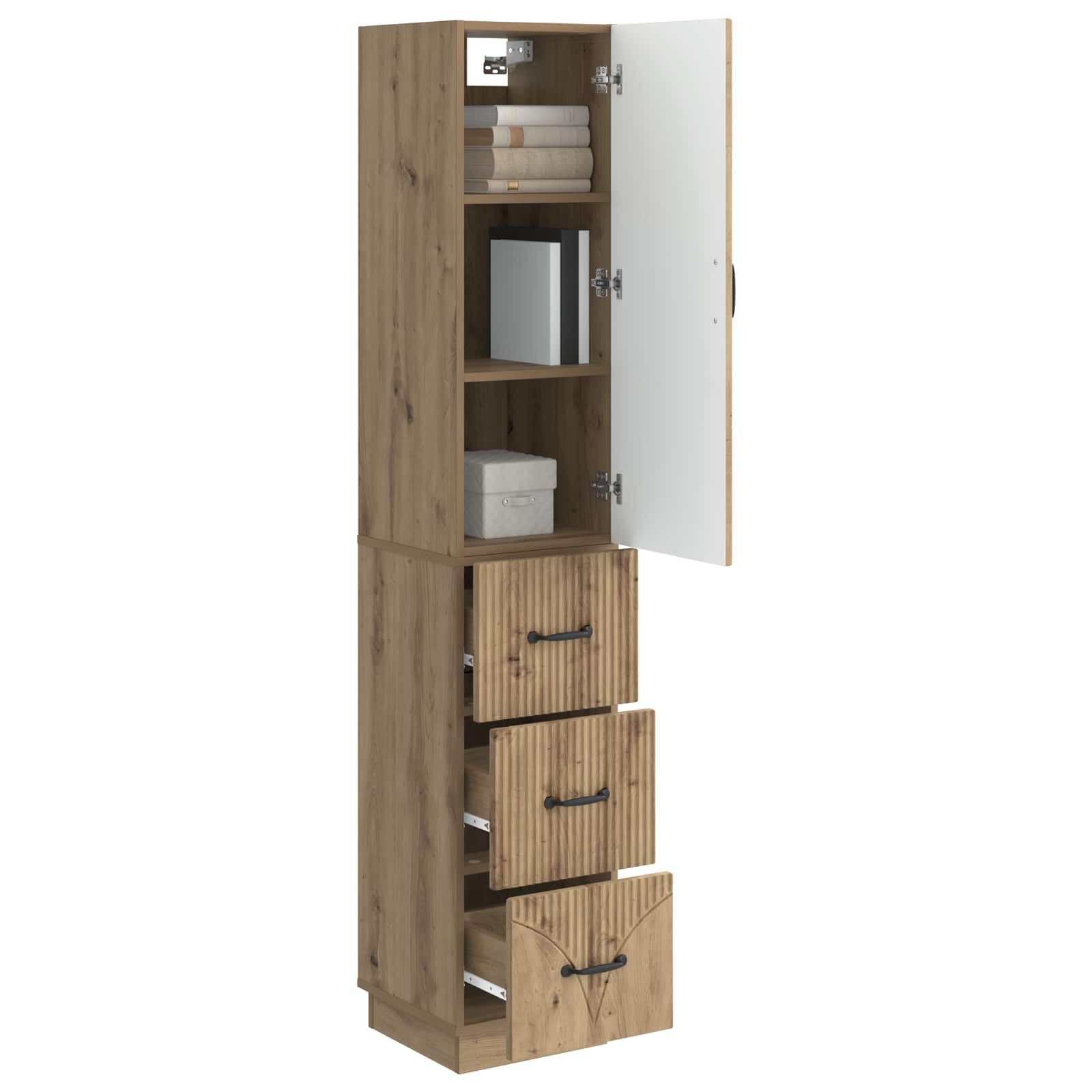 Schrankset 2 pcs Artisan-Eiche 33 x 34,5 x 87 cm Holzwerkstoff