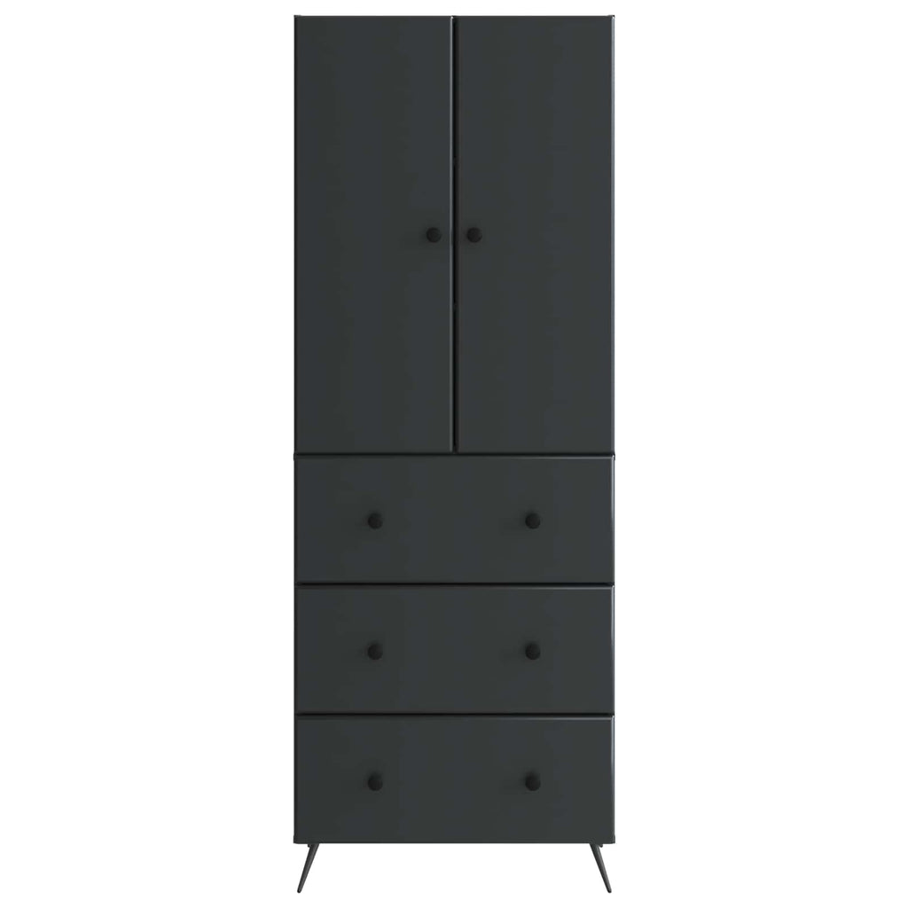 Schrankset 2 pcs Schwarz 66 x 34,5 x 90 cm Holzwerkstoff