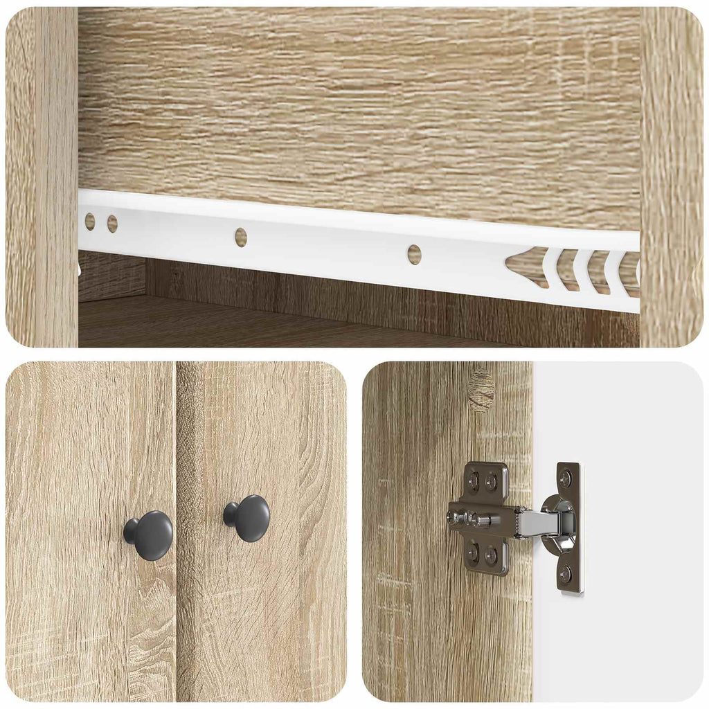 Schrankset 2 pcs Sonoma-Eiche 66 x 34,5 x 90 cm Holzwerkstoff
