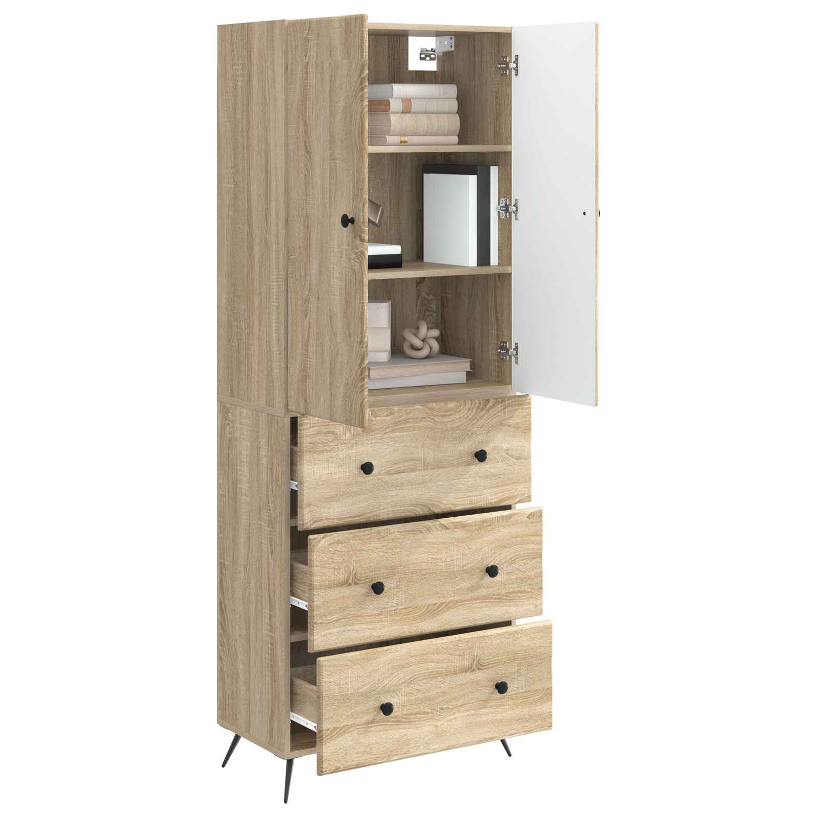 Schrankset 2 pcs Sonoma-Eiche 66 x 34,5 x 90 cm Holzwerkstoff
