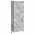 Schrankset 2 pcs Betongrau 66 x 34,5 x 90 cm Holzwerkstoff