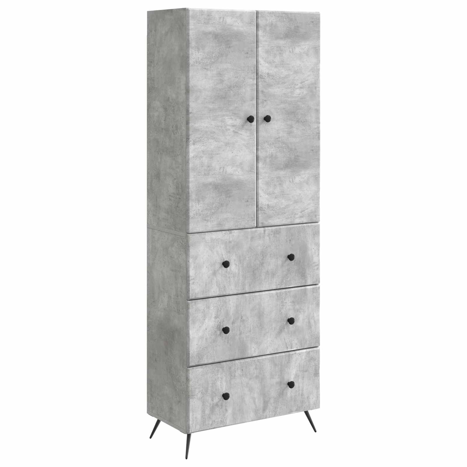 Schrankset 2 pcs Betongrau 66 x 34,5 x 90 cm Holzwerkstoff